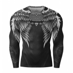 Meeste Fitness Compression T-s&auml;rk Liibuv pikkade varrukatega T-s&auml;rk &Otilde;ues&auml;rgid J&otilde;usaali Spordir&otilde;ivad Rashgard Aluspesu Sporditopsid XXL
