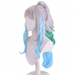 70 cm Anime Yamato Cosplay parukas pikk h&otilde;bedane sinine roheline segatud hobusesaba Halloweeni kost&uuml;&uuml;mi parukad 70cm beež