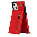iPhone 13 Pro Max Crossbody t&otilde;mblukuga taskukaardihoidja kandiline &uuml;mbris iPhone 12 13 14 11 Pro Max mini 6XS 7/8 XR Max kaelarihma nahast kate jaoks For iPhone 6/6s punane