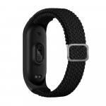Elastne punutud nailonist rihm Xiaomi Mi Band 7 6 5 nutika k&auml;ev&otilde;ru k&auml;ev&otilde;ru jaoks Xiaomi Mi Band 7/6/5 must