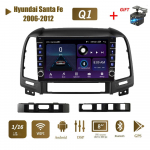 Autoraadio multimeediumipleier Hyundai Santa Fe 2006-2012 jaoks koos nupunupuga Android 2 Din stereo GPS-peakomplekt 1+16 GB 1+16GB