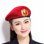 K&otilde;rged Mehed Naised Villane Vilt Baretid Metallist m&auml;rk Dekoratsioon Meremehed Tantsuetenduse M&uuml;ts Trilby Military F&auml;nnid Armee m&uuml;ts Reguleeritav 55to60cm