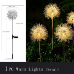 1 tk Dandelion Garden Stakes p&auml;ikeseenergia lillevalgustid, v&auml;livalgustitega &otilde;uekunst, valgustatud aiakaunistus Warm White