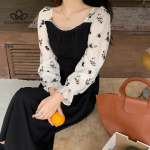 Kevadised uued naisteriided Prantsuse &scaron;ikk tr&uuml;kitud &otilde;hukese v&ouml;&ouml;kohaga &otilde;huke teepausikleit Naiste mood, vabaaja elegantne pikk rannakleit S pruun