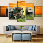 5 tk Retro talutraktor ja p&auml;ikesepaistepildid seinakunst Kodukaunistused plakatid L&otilde;uend HD maalid Dekoratsioon Elutoa tarvikud 20x35cm*2 20x45cm*2 20x55cm*1