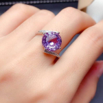 BELLA BOX Bird's Nest Cut Fireworks Cut High End Online kuulsuste otsesaade Uus toode Simulatsioon Amet&uuml;sti Temperament Avatud Ring Naise s&otilde;rmus Adjustable Opening lilla