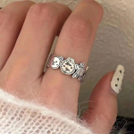 BELLA BOX Graffiti piparkoogimees j&auml;ljendab Tai h&otilde;bedat S925, et muuta vanad sisemused lahedaks ja lahedaks, ni&scaron;ikujundus, nimetiss&otilde;rme avamiss&otilde;rmus, naissoost 【 Opening Adjustable 】 h&otilde;be