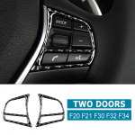 Autokleebis Isekleepuv siseviimistlus s&uuml;sinikkiust rooliratta nupu kleebis BMW 1 2 3 4 seeria 3GT F20 F21 F30 F32 jaoks 2Pcs