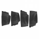 Toyota Verso jaoks 2009 2010 2011 2012 2013 2014 2015 4tk mikrokiust nahast siseukse k&auml;etoe paneeli katte kaitse rear 1 pair must