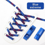 NR.8 1paar vikerkaare kingapaelad magnetiline metallist lukk elastne kingapael Lipsuta kingapaelad lapsed t&auml;iskasvanutele m&otilde;eldud kiirpits kummipael Kingar&otilde;ngad Blue extreme