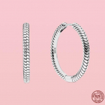 925 Sterling Silver Pendiente Charm Hoop k&otilde;rvar&otilde;ngad naistele k&otilde;rvar&otilde;ngad sobivad originaal v&otilde;lusid DIY k&otilde;rvar&otilde;ngad peened ehted Joyas valge