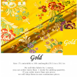 Lilleline žakaarkangas etniline damask brokaatkangas satiin kunstsiidist retro k&auml;sit&ouml;&ouml; Qipao kleidi jaoks 75 * 100 cm kuld