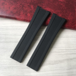 25*18mm must Sinine Pruun Hall Kummist Silikoon Kellarihm Patek PP 5711 / 5712G Nautilus k&auml;ev&otilde;ru jaoks Silver Clasp