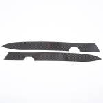 Mitsubishi Eclipse 2006-2011 pehmest s&uuml;sinikkiust auto sisemise ukse k&auml;etoe paneeli katte katte kleebisega auto jaoks carbon fiber black