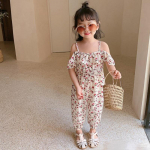 Net Celebrity Western Style t&uuml;drukute kombinesoonid Lilledega &otilde;lapaelteta &uuml;hes t&uuml;kis riided Laste kombinesoonid 11