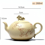 Yixing Creativity teekannud Purple Clay Teekann Toormaagi osa Mud Xishi Beauty Kettle K&auml;sitsi valmistatud teetseremoonia tarvikud 260ml 260ml