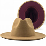 Uus Fedora naiste villane vilt Vintage kiriku naiste m&uuml;ts laia &auml;&auml;rega Panama peokauboi m&uuml;ts Jazz h&auml;rrasmeeste pulmam&uuml;ts meestele 56-58CM