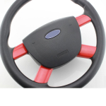Minu hea auto Autotarvikud Rooliratta nupud Paneeli katte trimmi kleebised s&uuml;sinikkiust Ford Focus 2 MK2 2005 - red 4pc black