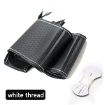 Must kunstnahast auto roolikate Seat Ibiza 2004 jaoks Black thread gray