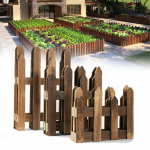1,2 m palgist rullpiirdeaed Palisaadi korrosioonikindel puidust &auml;&auml;ristav aiatara lillepeenardele 120*34*0.6cm