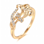 Micro Inlay tsirkoon kullav&auml;rvi lilles&otilde;rmused naistele Pulmapeo Moeaksessuaarid Vintage ehted 6