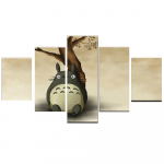 Kodu Dekoratiivne Modulaarne Pilt 5 Paneel Seina Kunst L&otilde;uend Prinditud Minu naaber Totoro maal elutuppa Moodsad filmiplakatid Ilma raamita 20x35cm*2 20x45cm*2 20x55cm*1