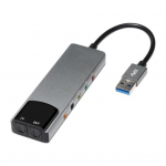Helikaart USB fiiberoptiline SPDIF helikaart arvuti v&auml;lise multifunktsionaalse helikaardi tugi AC-3 DTS-ga &uuml;hilduva 5.1 heliriba jaoks hall