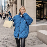 Talvine naiste puuvillane eesmine t&otilde;mblukuga jope paks soe keskmise pikkusega mantli krae vabaaja &uuml;hev&auml;rvilised lihtsad t&auml;navariided mantlid S must