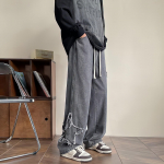 Meeste &uuml;lisuured 5XL Y2K Ameerika t&auml;navar&otilde;ivad Vintage tikandid Star vabaaja must kottis teksad Riided vabaaja laia s&auml;&auml;rega teksap&uuml;ksid meeste dressip&uuml;ksid 3XL must
