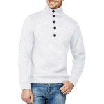 S&uuml;gistalvine k&otilde;rge kaelusega soe kampsun Meeste mood Meeste kampsunid Slim Fit Pullover Meeste kudumid S valge