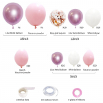 107 tk. Roosa valge &otilde;hupallikaare komplekt Garland S&uuml;nnip&auml;eva pulmapeo Baby Shower Decor roosa