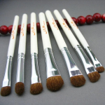 JAF 3Colors 7tk pintslid meigi jaoks 100% naturaalne loomahobune poni juukseid silmameigipintslite komplekt valge