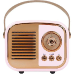 Retro Bluetooth-k&otilde;lar, vanaaegne juhtmevaba k&otilde;lar, kaasaskantav miniraadio vanamoodne stiil, toetab iPhone'i TWS-i sidumist, Android-seadmeid roosa
