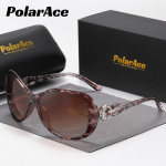PolarAce Unisex Big Box Retro Outdoor Travel p&auml;ikeseprillid, UV400 pruun