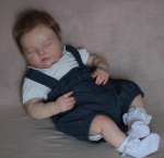 Elutruu 49 cm puuvillasest riidest keha Reborn Baby Dolls T&otilde;elise v&auml;limusega magav Tessa Vasts&uuml;ndinud beebide nukk Poiss V&auml;ikelapsele S&uuml;nnip&auml;eva j&otilde;ulukingitus 19 Inch