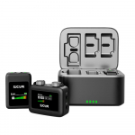 SJCAM M1 juhtmeta mikrofonis&uuml;steem 1 vastuv&otilde;tja ja 2 mikrofoni LCD-ekraaniga 50M edastus 1 Receiver & 2 Microphones must