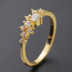 SACE GEMS Klassikaline vasesulamist tsirkoonist s&otilde;rmus Naiste ehted Pulmalubaduse peokingitus 6 valge