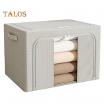 24L Riiete Hoiukast Kokkupandav Teki Hoiukonteiner L&auml;bipaistva Akna ja Kahesuunalise Lukuga jaoks B hall