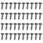 40 Pieces M5 x 16mm Stainless Steel Round Self-tapping Screws Accessories