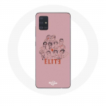 &Uuml;mbris Samsung Galaxy A71 Elite 5. hooaja plakatitegelaste Fanart logo jaoks