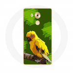 Rohelise taustaga &uuml;mbris Huawei Mate 8 Yellow Parakeet Birds jaoks