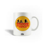 Mug en c&eacute;ramique Stranger Things logo Fond jaune