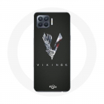 &Uuml;mbris Oppo A93 Vikings Series 6. hooaja logoga V M&otilde;&otilde;gahall must taust