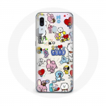 Coque pour Samsung Galaxy A20e BTS Bangtan Sonyeondan BT21 Van Tata Chimmy Cooky Rj Koya Mang Et Shooky