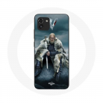 Coque pour Samsung Galaxy A03 Vikings S&eacute;rie Saison 6 Ragnar Lothbrok logo V Ep&eacute;e Gris Fond Brouillard