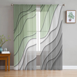 Salveiroheline hall gradient l&auml;bipaistev aknakardin T&uuml;llkardinad elutuppa magamistuppa Hotelli kodukaunistus Voile kardinad 135W x 114H(cm)