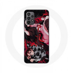 Coque pour Samsung Galaxy A23 5G Demon Slayer Tanjiro Nezuko Attaque Combat - Maniacase