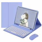 Sobib iPad 10. p&otilde;lvkonna 10.9 kaitsekaanega &uuml;mmargune klahvikork Bluetoothi ​​klaviatuur 10.2tpu 0 lilla
