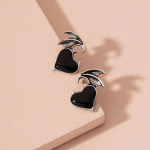 Chic Devil Wings Heart Wings N&otilde;elk&otilde;rvar&otilde;ngad Punk gooti Halloween s&otilde;brap&auml;eva ehted must