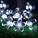 Solar String Lights 5M 7M 12M 22M Kirsi&otilde;ied Aiavalgustid LED String valgustid Outdoor Fairy Lights Street Flower Garland 5M valge